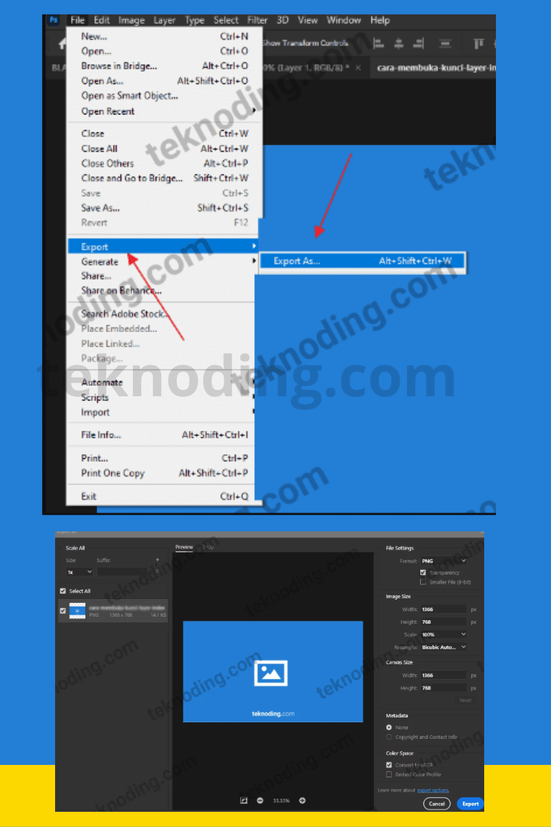 how to save adobe photoshop as jpeg png
