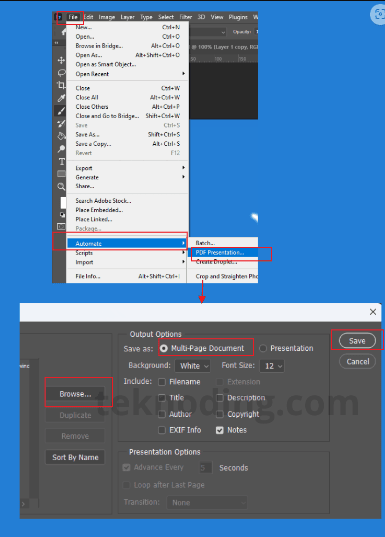how to save pdf photoshop multiple pages