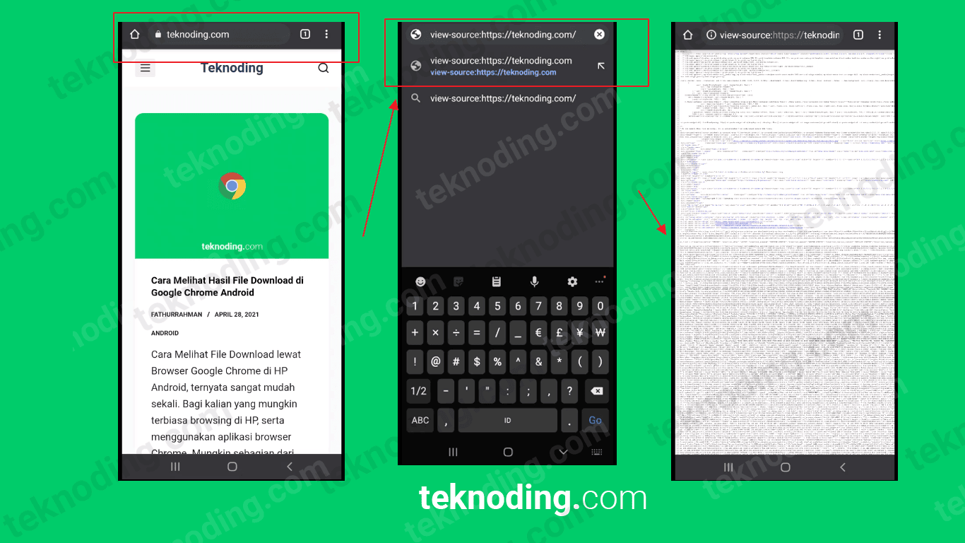 inspect element website on android chrome