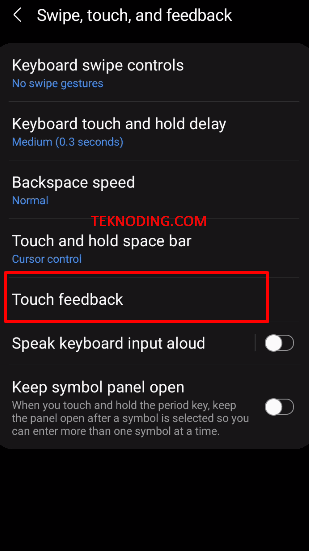 cara agar keyboard samsung tidak bunyi