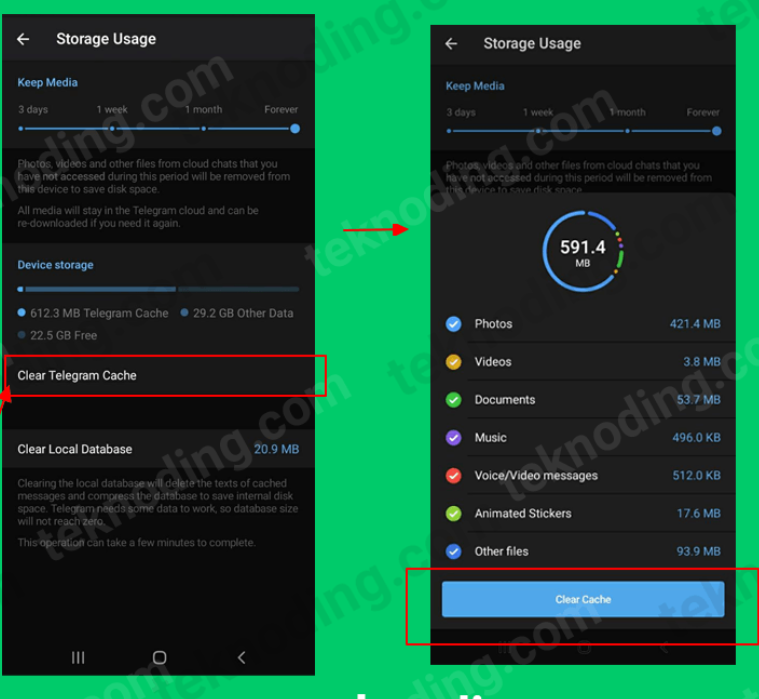 cara menghapus foto video telegram yang tidak ada di galeri
