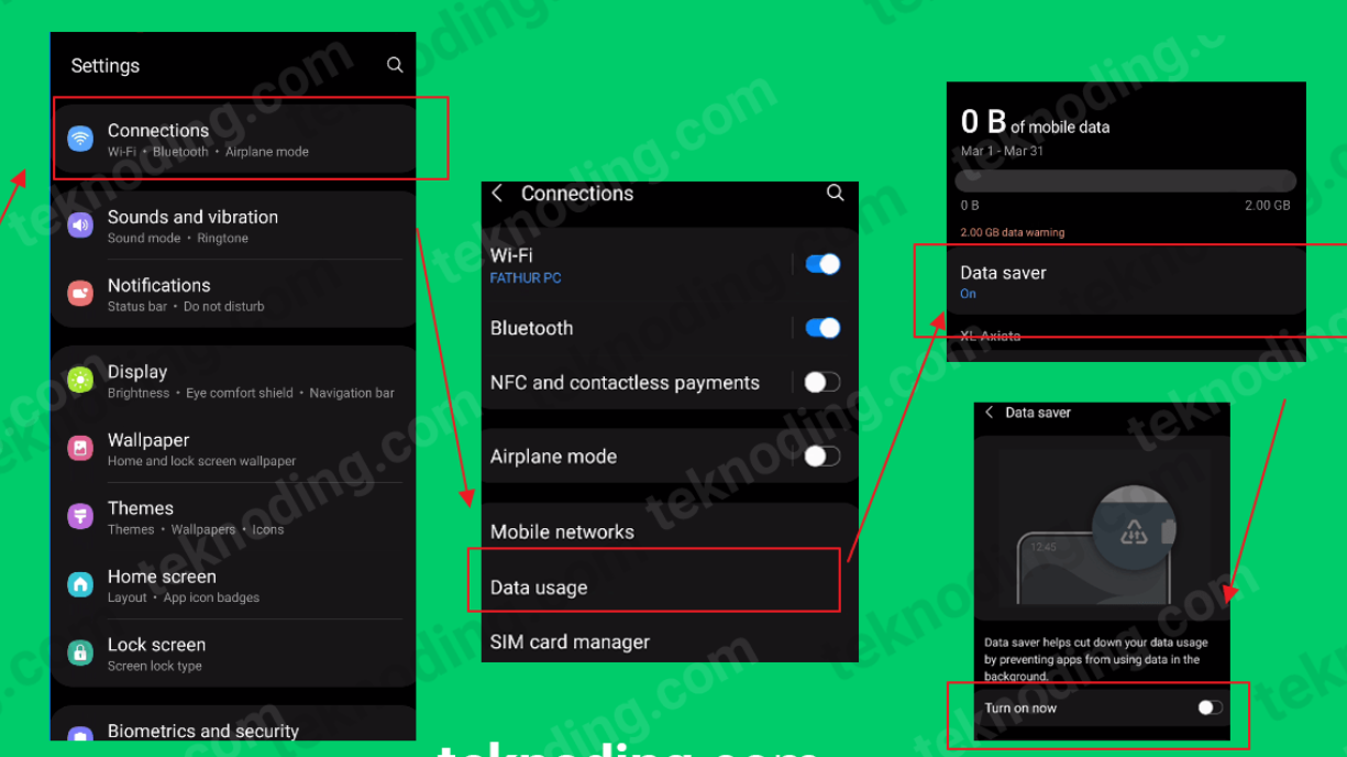 cara menonaktifkan penghemat data di hp samsung