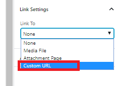 Link To Custom URL Gambar 