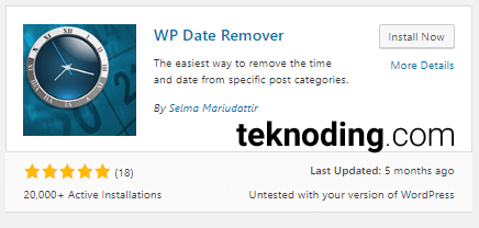 WP Date Remover