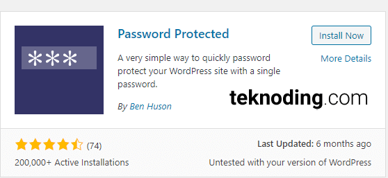 Password Protected plugin wordpress