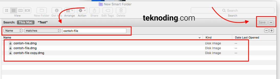Finder New Smart Folder mac os x