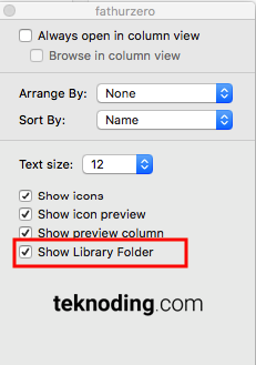 Show Library Folder mac os x