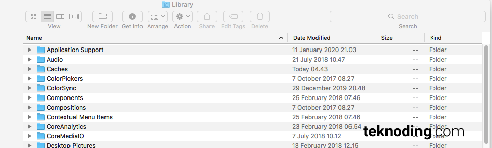 cara uninstall aplikasi mac os lewat Folder Library Mac OS X