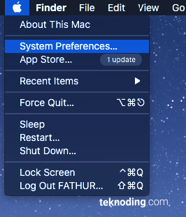Logo Apple > System Preferences mac osx