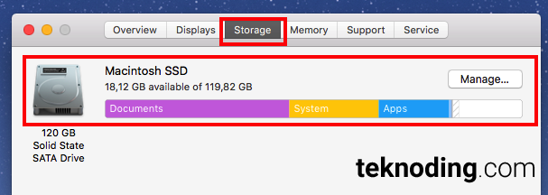 About This Mac > Storage mac os x macbook imac