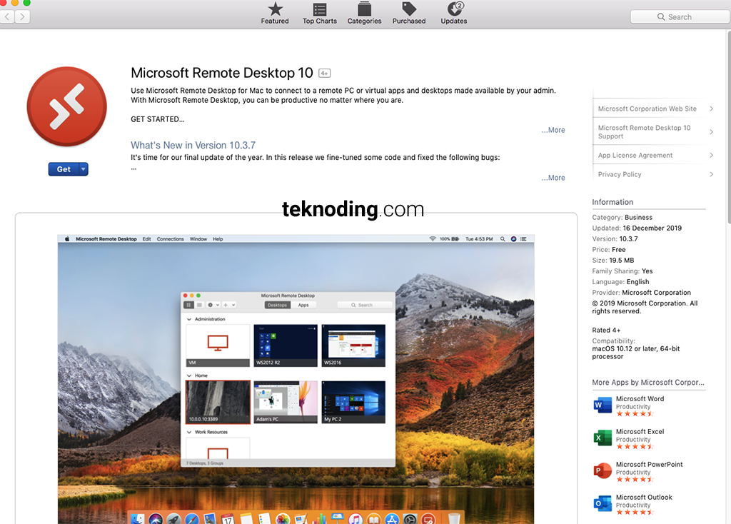 cara menjalankan dan menggunakan aplikasi windows di macbook mac os lewat remote desktop