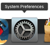 System Preferences icon dock bar mac os x