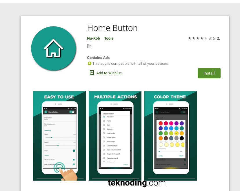 download aplikasi pengganti tombol navigasi home back kembali recent home button di google play store android