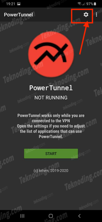 setting power tunnel aplikasi android