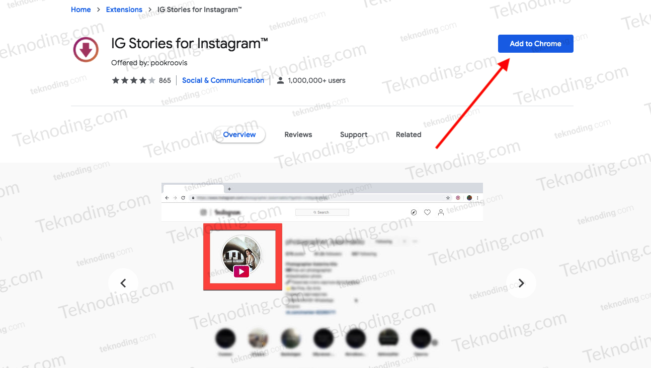 cara download story instagram via pc windows chrome