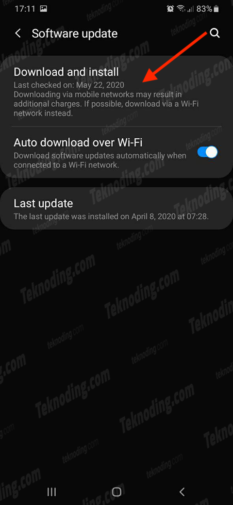software update samsung galaxy android 10