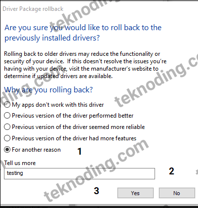 cara mengembalikan driver ke versi sebelumnya di pc laptop windows 7 10