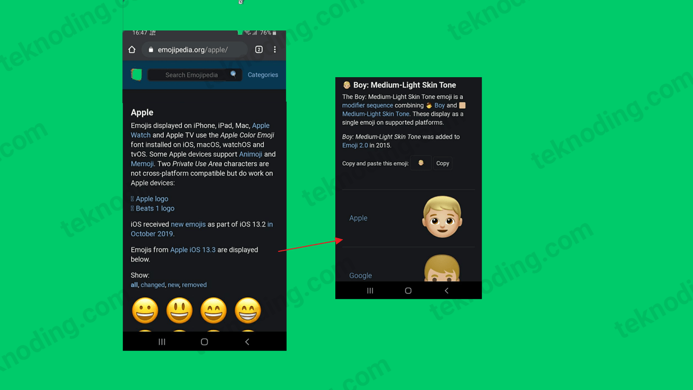 cara copy paste emoji iphone ke hp android