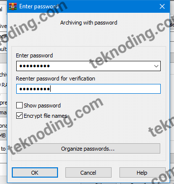 setting password folder winrar di windows komputer