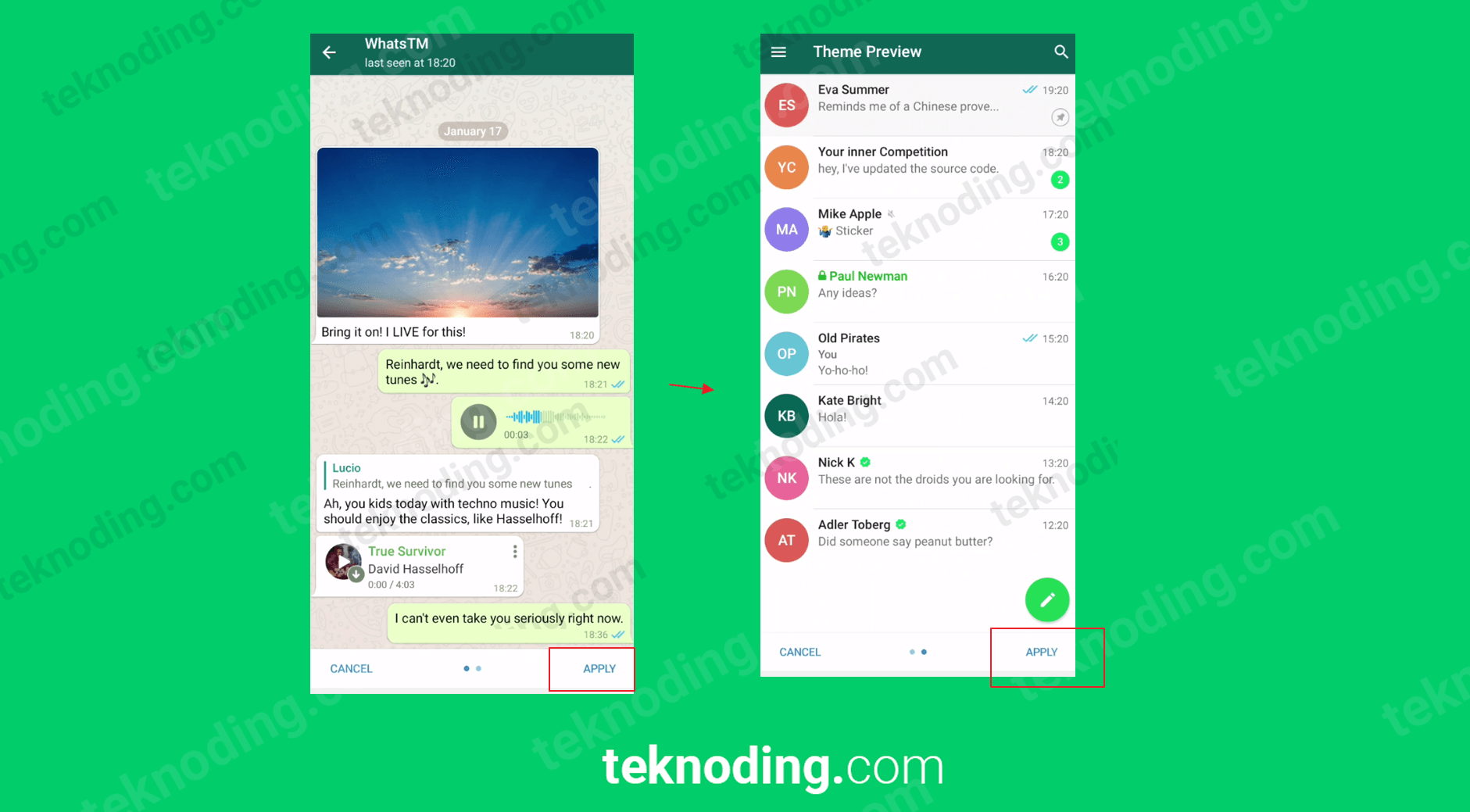 cara mengganti tema telegram seperti whatsapp