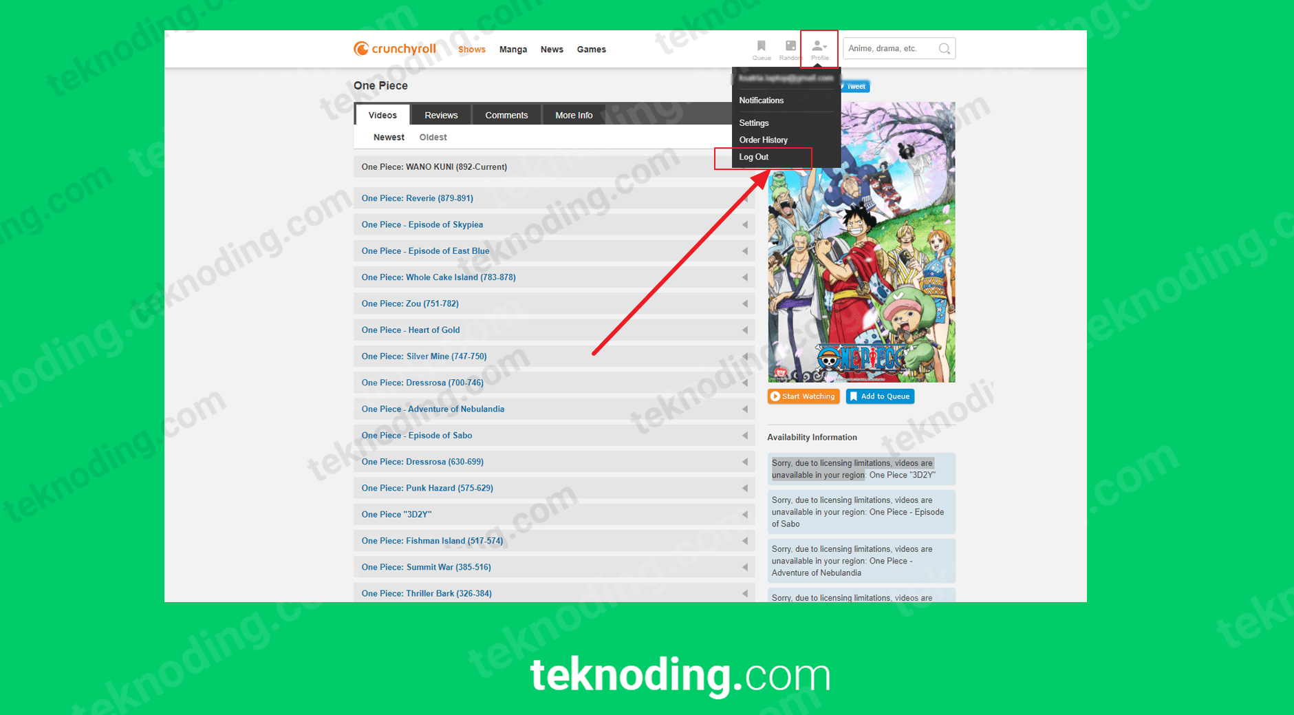 cara menonton anime di crunchyroll yang diblok indonesia