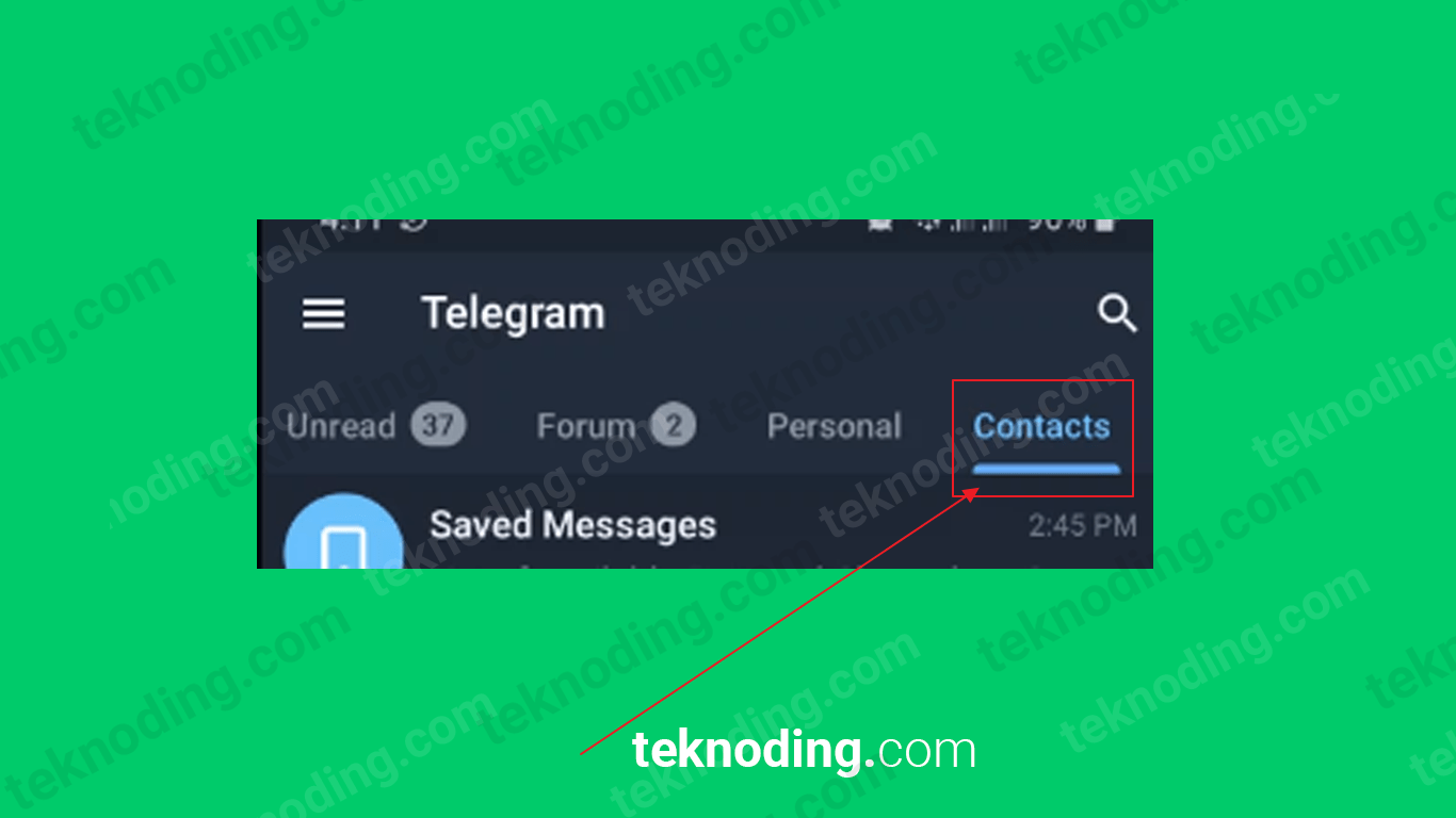 cara memisahkan grup dan chat di Telegram