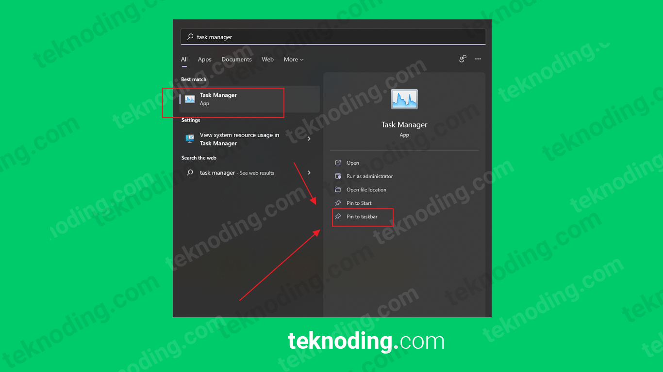menambahkan task manager pin di taskbar windows 11