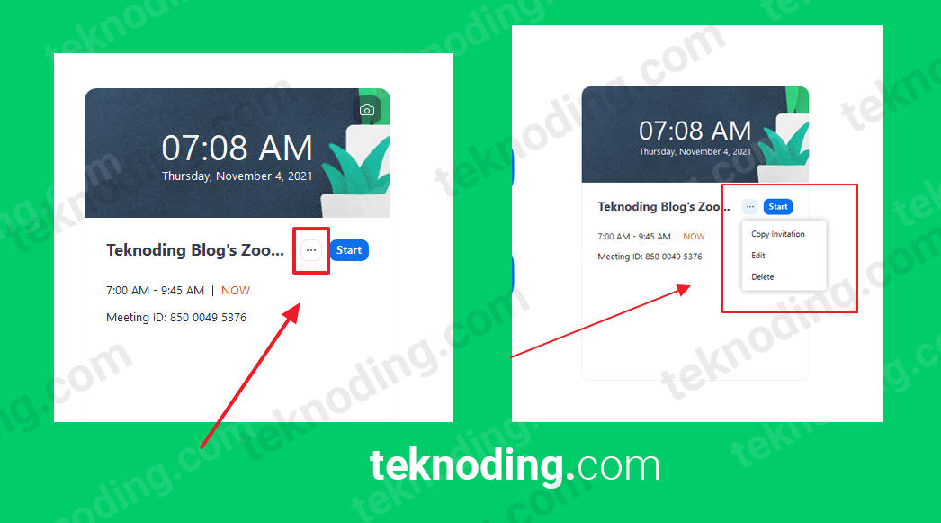 cara membuat jadwal link zoom meeting