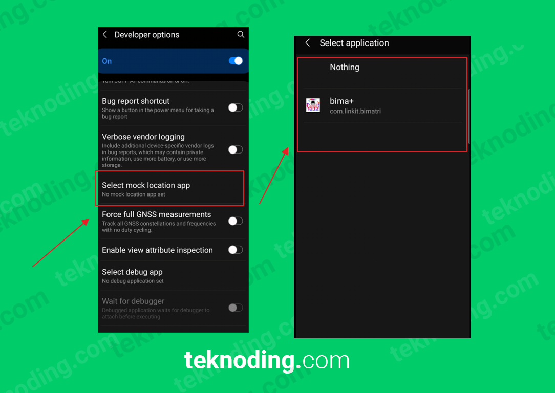 cara mengaktifkan mock location samsung, aktifkan mock location android,  cara menggunakan fake gps samsung, allow mock location samsung