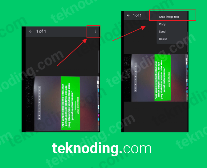 cara copy teks dari gambar di android