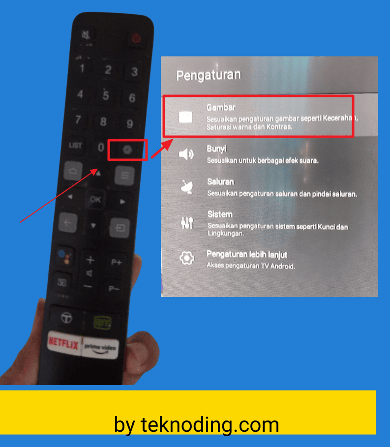 cara setting warna tv tcl