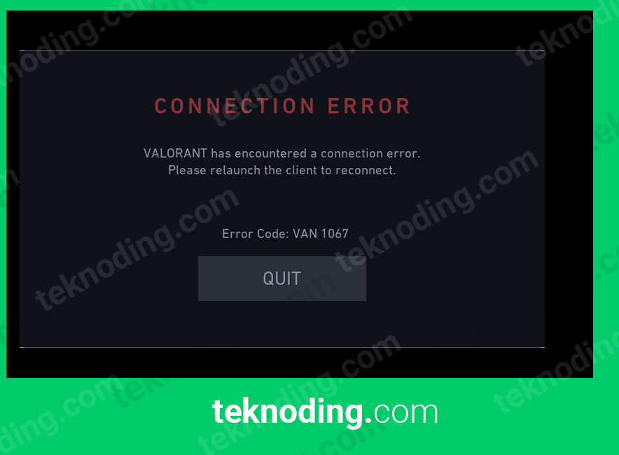 connection error code: van 167 valorant
