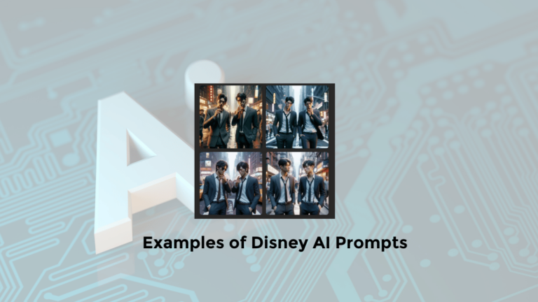 examples of disney ai prompts for bing image creator list