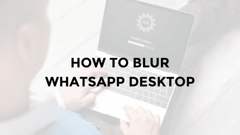 how to blur chat wa desktop pc