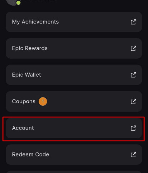 how to check my epic games library on mobile