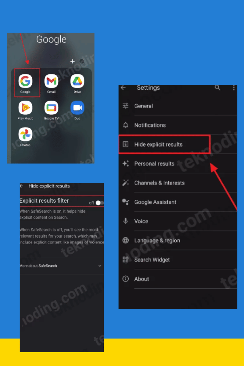 how to disable safe search google on computer