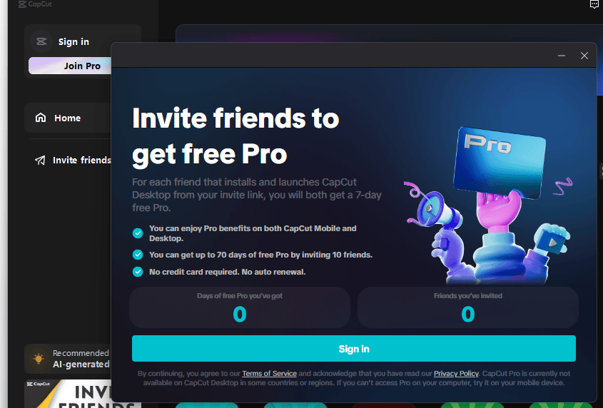 how to get capcut pro for free trial 30 days