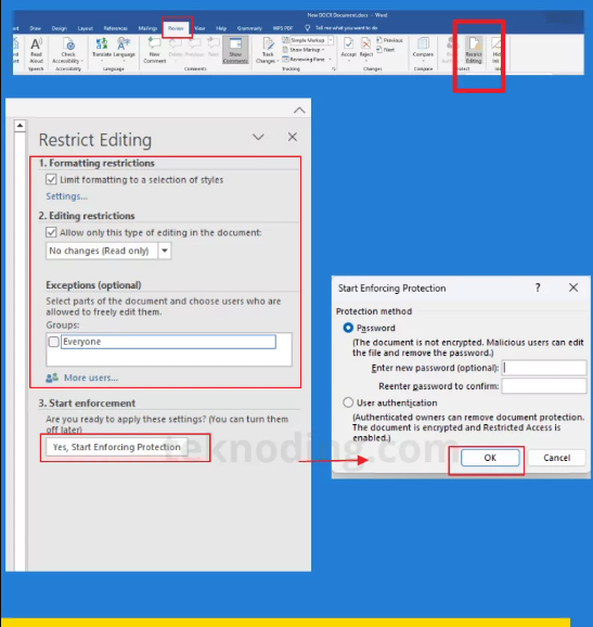 how to protect word document from editing and copying
