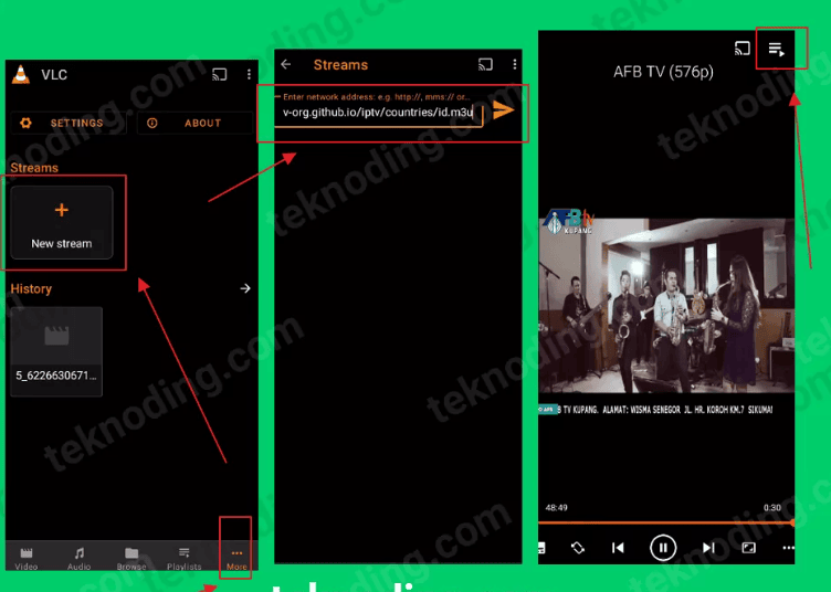 how to watch live tv channels on vlc media player android iphone