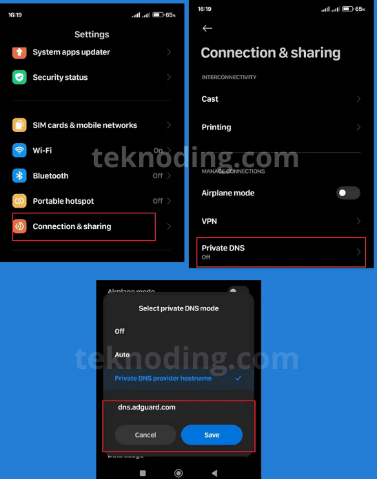 setting private dns xiaomi miui 12 13 14